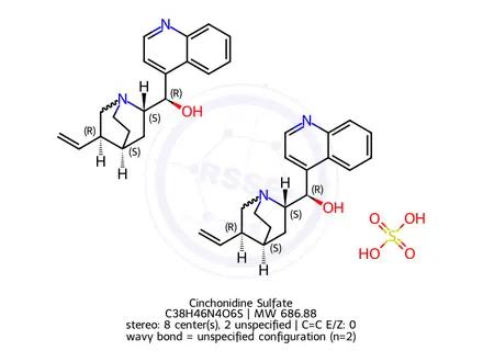 Chemical structure of Cinchonidine Sulfate