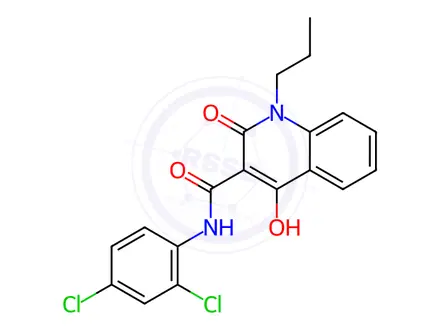 Chemical structure of N-(2,4-Dichlorophenyl)-4-hydroxy-2-oxo-1-propyl-1,2-dihydroquinoline-3-carboxamide