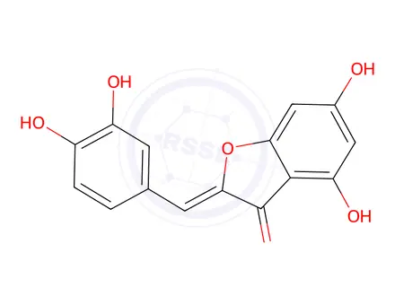 Chemical structure of 2-(3,4-Dihydroxybenzylidene)-4,6-dihydroxybenzofuran-3(2H)-one