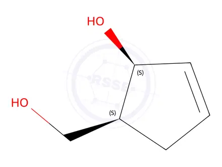 Chemical structure of (1S,2S)-2-Hydroxy-3-cyclopentene-1-methanol