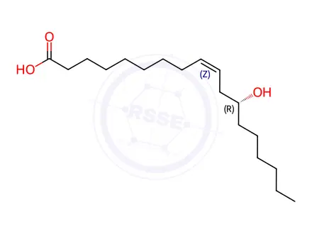 Chemical structure of Ricinoleic acid