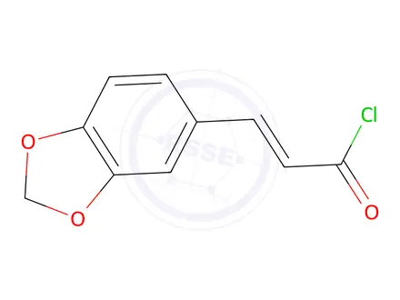 Chemical structure of 3-(1,3-Benzodioxol-5-yl)acryloyl chloride