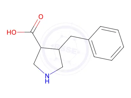 Chemical structure of 4-Benzylpyrrolidine-3-carboxylic acid