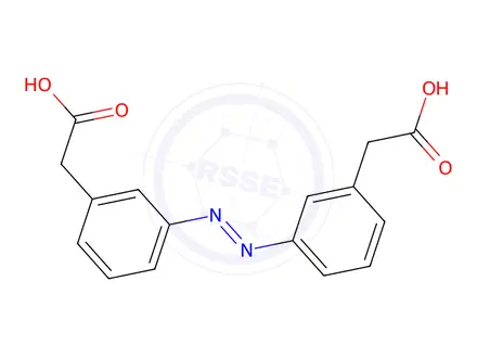 Chemical structure of 3,3'-azobis(benzeneacetic acid)