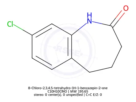 Chemical structure of 8-Chloro-1,3,4,5-tetrahydro-2H-benzo[b]azepin-2-one