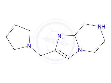 Chemical structure of 2-(Pyrrolidin-1-ylmethyl)-5,6,7,8-tetrahydroimidazo[1,2-a]pyrazine