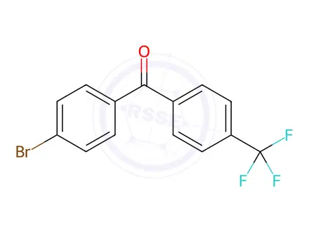 Chemical structure of (4-Bromophenyl)[4-(trifluoromethyl)phenyl]methanone