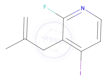 Chemical structure of 2-Fluoro-4-iodo-3-(2-methylallyl)pyridine