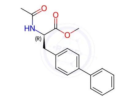Chemical structure of (R)-methyl 3-([1,1'-biphenyl]-4-yl)-2-acetamidopropanoate