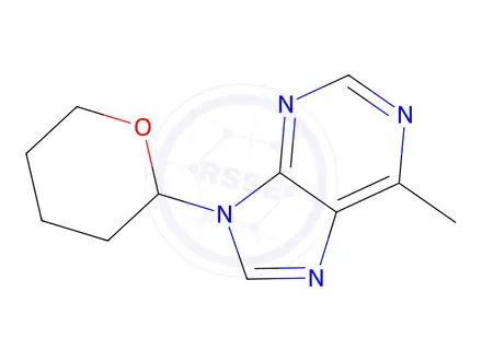Chemical structure of 6-chloromethyl-9-(tetrahydro-2H-pyran-2-yl)purine