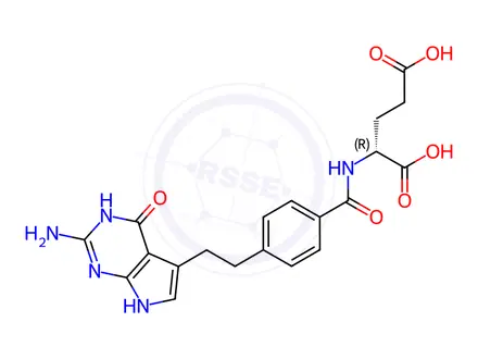 Chemical structure of (R)-Pemetrexed