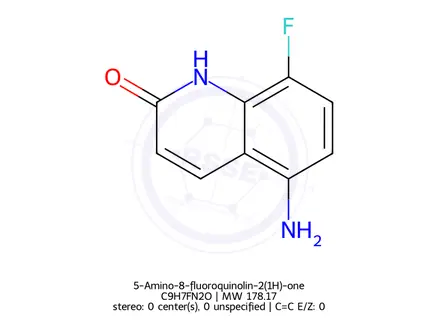 Chemical structure of 5-Amino-8-fluoroquinolin-2(1H)-one