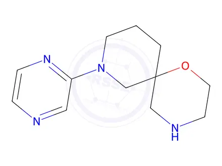 Chemical structure of 8-(Pyrazin-2-yl)-1-oxa-4,8-diazaspiro[5.5]undecane