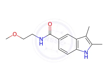 Chemical structure of n-(2-Methoxyethyl)-2,3-dimethyl-1h-indole-5-carboxamide