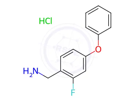 Chemical structure of (2-fluoro-4-phenoxyphenyl)methanamine hydrochloride