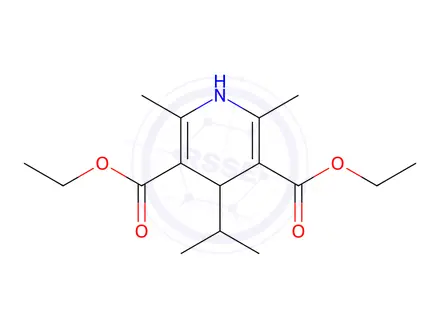 Chemical structure of 2,6-Dimethyl-4-isopropyl-1,4-dihydro-3,5-pyridinedicarboxylic acid diethyl ester