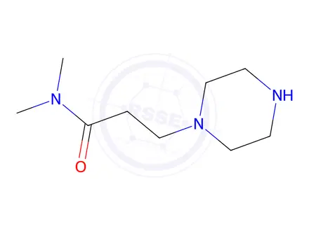 Chemical structure of N,N-dimethyl-3-(piperazin-1-yl)propanamide dihydrochloride