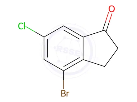 Chemical structure of 4-Bromo-6-chloro-indan-1-one