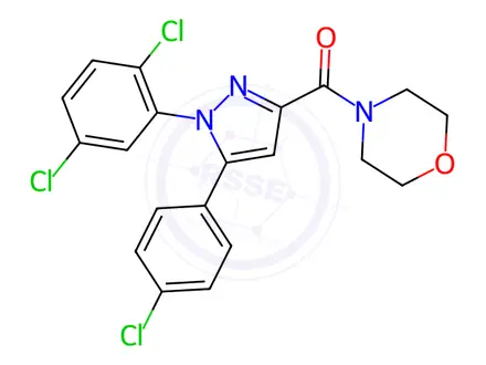 Chemical structure of [5-(4-chlorophenyl)-1-(2,5-dichlorophenyl)-1H-pyrazol-3-yl](morpholino)methanone