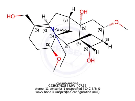 Chemical structure of columbiananine