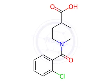 Chemical structure of 1-(2-Chloro-benzoyl)-piperidine-4-carboxylic acid