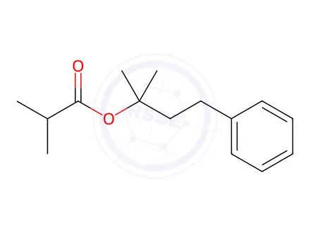Chemical structure of Phenyl ethyl dimethyl carbinyl isobutyrate