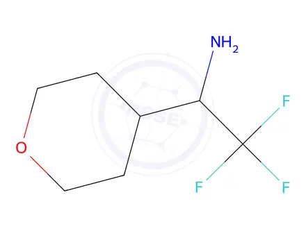 Chemical structure of 2,2,2-TRIFLUORO-1-(TETRAHYDRO-2H-PYRAN-4-YL)ETHANAMINE