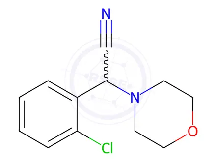 Chemical structure of 2-(2-chlorophenyl)-2-morpholinoacetonitrile