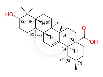 Chemical structure of Ursolic acid
