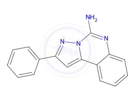 Chemical structure of 2-Phenylpyrazolo[1,5-c]quinazolin-5-amine