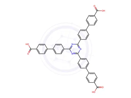 Chemical structure of 4',4''',4'''''-(1,3,5-triazine-2,4,6-triyl)tris(([1,1'-biphenyl]-4-carboxylic acid))