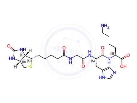 Chemical structure of Biotinyl-GHK tripeptide