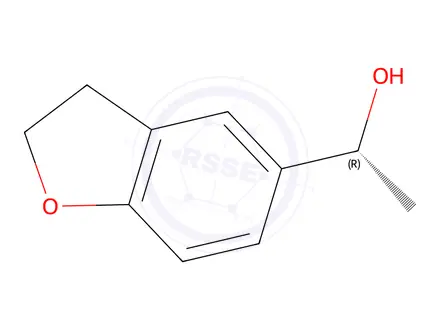 Chemical structure of (1R)-1-(2,3-Dihydro-1-benzofuran-5-yl)ethan-1-ol