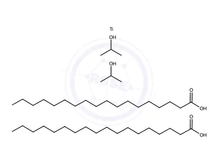 Chemical structure of bis(propan-2-olato)bis(stearato-O)titanium