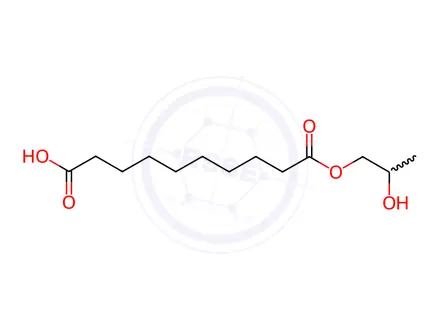 Chemical structure of 1-(2-Hydroxypropyl)ester Decanedioic Acid