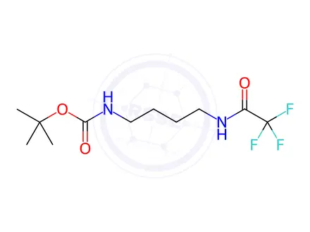 Chemical structure of Carbamic acid, N-[4-[(2,2,2-trifluoroacetyl)amino]butyl]-, 1,1-dimethylethyl ester