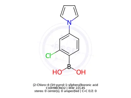 Chemical structure of (2-Chloro-4-(1H-pyrrol-1-yl)phenyl)boronic acid