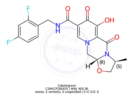 Chemical structure of Cabotegravir