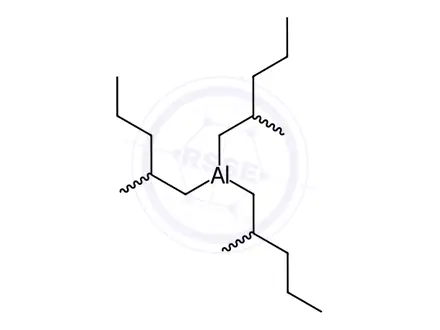 Chemical structure of tris(2-methylpentyl)aluminium