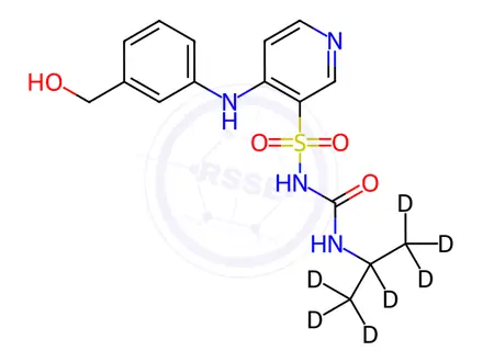 Chemical structure of Hydroxy Torsemide-d7