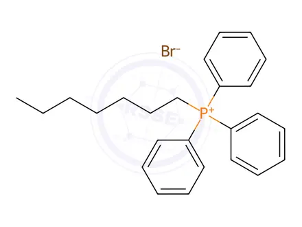 Chemical structure of Heptyltriphenylphosphonium Bromide