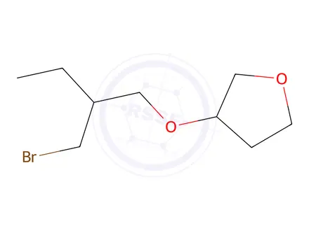Chemical structure of 3-(2-(Bromomethyl)butoxy)tetrahydrofuran