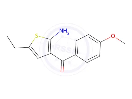 Chemical structure of (2-AMINO-5-ETHYL-3-THIENYL)(4-METHOXYPHENYL)METHANONE