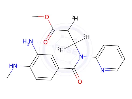 Chemical structure of N-[3-Amino-4-(methylamino)benzoyl]-N-2-pyridinyl-β-alanine-d3 Methyl Ester
