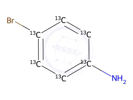 Chemical structure of 4-Bromoaniline-13C6
