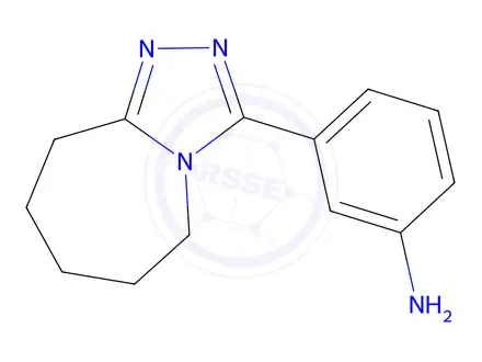 Chemical structure of 3-{5H,6H,7H,8H,9H-[1,2,4]Triazolo[4,3-a]azepin-3-yl}aniline