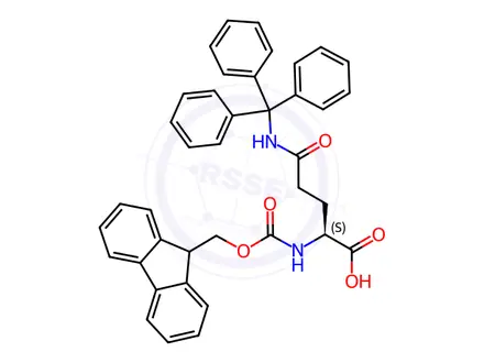 Chemical structure of Fmoc-Gln(Trt)-OH