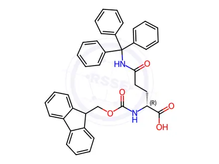 Chemical structure of Fmoc-D-Gln(Trt)-OH