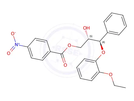 Chemical structure of (2RS,3RS)-3-(2-Ethoxyphenoxy)-2-hydroxy-1-(4-nitrobenzoyloxy)-3-phenylpropane