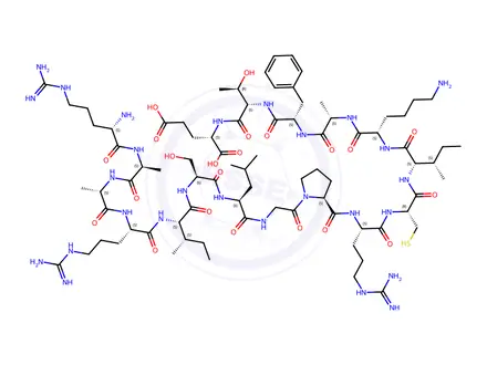 Chemical structure of C5a Anaphylatoxin (37-53) (human)